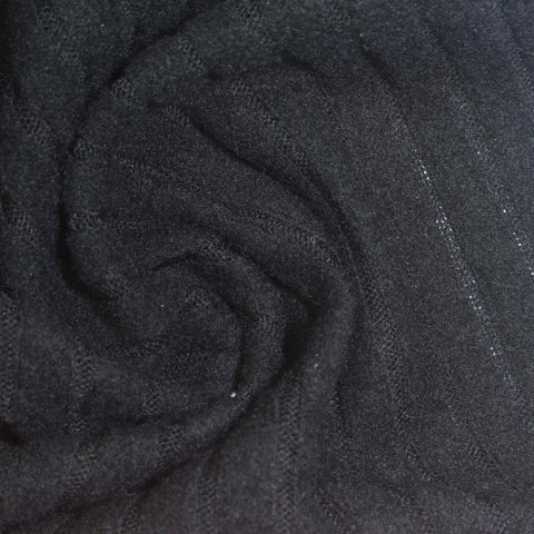 White Pinstripes Rib Knit, Polyester