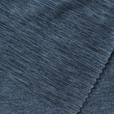 Blue-Grey Marl Jersey Knit, Polyester