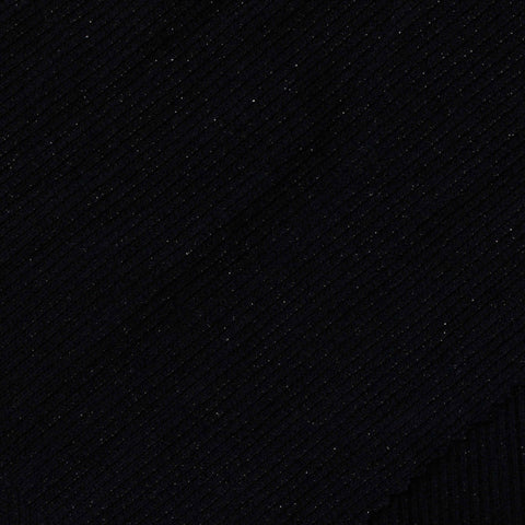 Black Marl Rib Knit, Polyester, 195 gsm