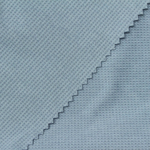 100% Polyester Waffle Knit Fabric, 165 gsm, 180 cm — Blue