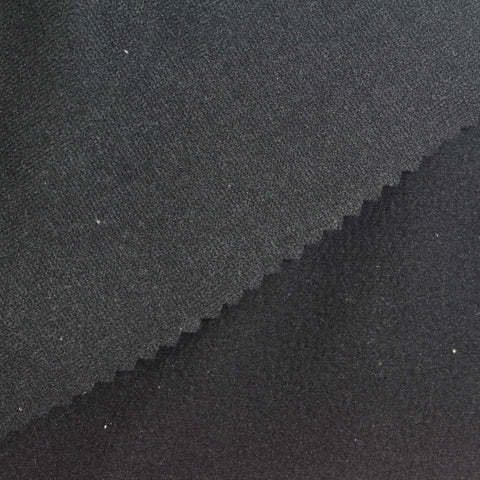 100% Polyester Fleece Fabric, 160 gsm, 155 cm — Black