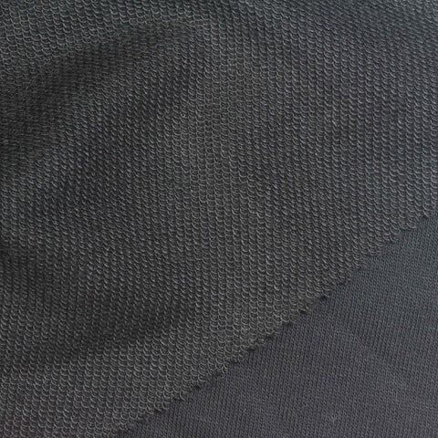 Cotton Polyester French Terry Fabric, 303 gsm, 180 cm — Grey