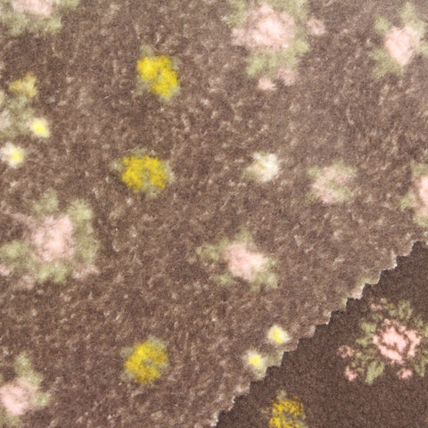 Pink Floral Sherpa Fleece, Polyester
