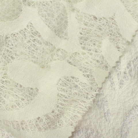 Off-White Openwork Warp Knit, Polyester