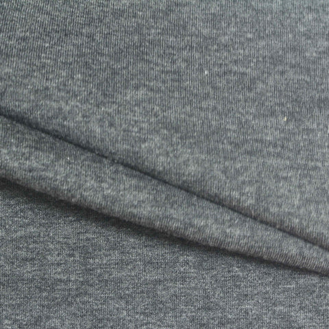Heather Cotton Polyester Stretch Scuba Knit Fabric, 320 gsm, 160 cm — Grey