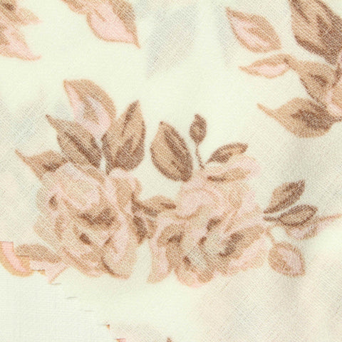 Pink Floral Woven, Polyester, 150 gsm