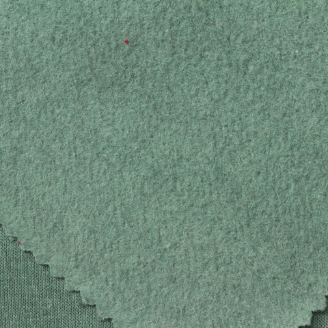 Green Heather French Terry, Cotton-Poly