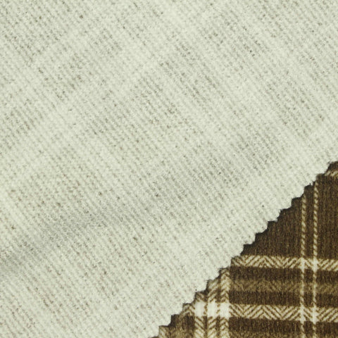 Brown Plaid Chenille, Polyester, 200 gsm