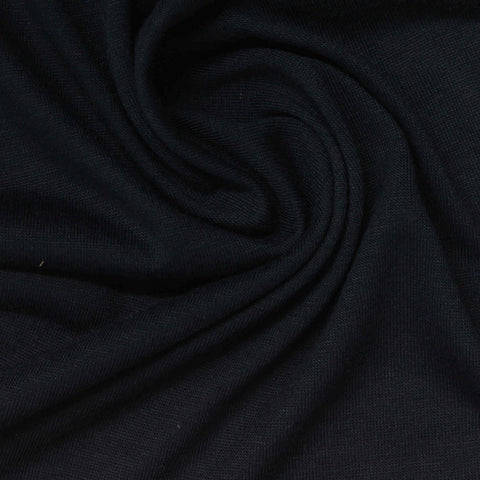 Polyester Viscose Jersey Knit Fabric, 130 gsm — Navy