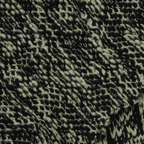 Black Abstract Jersey Knit, Cotton-Poly