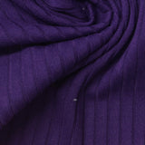 Polyester Stretch Rib Knit Fabric, 275 gsm, 155 cm — Purple — photo 1