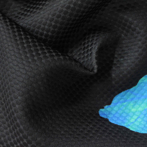 Blue Abstract Jacquard, Polyester, 237 gsm