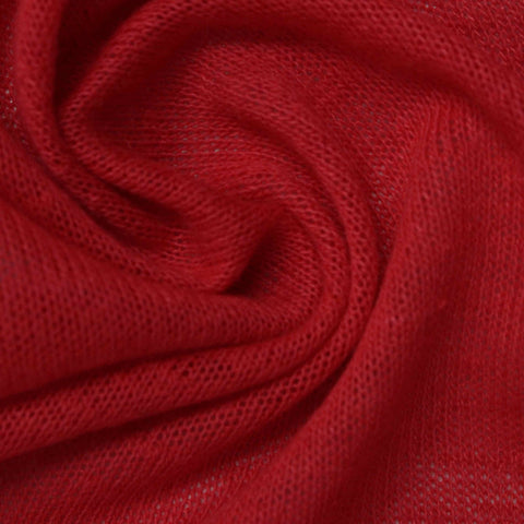 Red Marl Chunky Knit, Polyester, 146 gsm