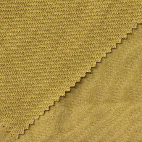 Cotton Polyester Rib Knit Fabric, 240 gsm, 175 cm — Khaki