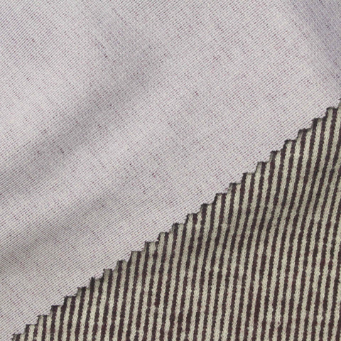 Brown Vertical-Stripe Rib Knit, Polyester