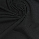 Viscose Polyester Stretch French Terry Fabric, 240 gsm, 170 cm — Black — photo 1