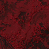 Dark Red Abstract-Floral Jacquard, Polyester — photo 1