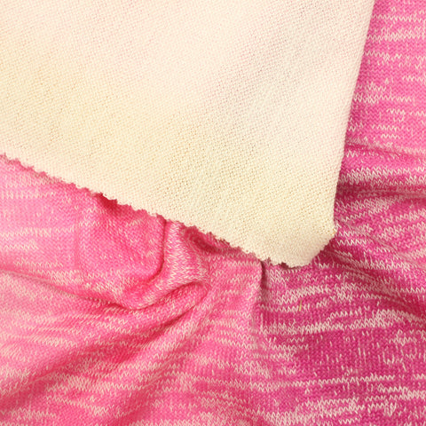 Pink Marl Chunky Knit, Poly-Viscose, 214 gsm