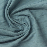 Blue-Green Horizontal-Band Jersey Knit, Cotton-Poly — photo 1