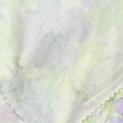 Pastel Blue Bold-Floral Jersey Knit, Viscose