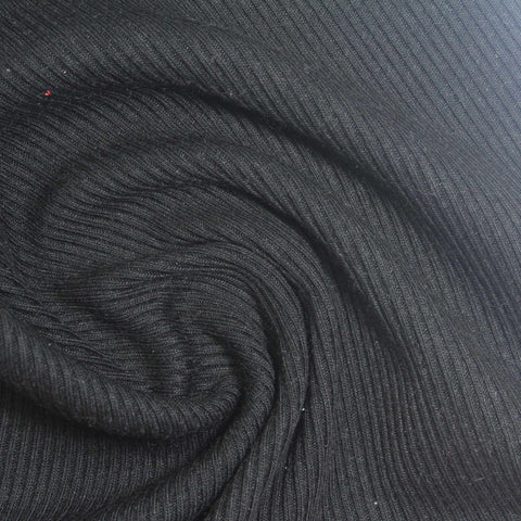 Polyester Cotton Rib Knit Fabric, 380 gsm, 173 cm — Grey