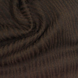 Dark Brown Tone-on-Tone Interlock Knit, Polyester — photo 1