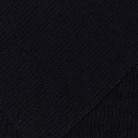 Viscose Stretch Knit Fabric, 220 gsm, 130 cm — Black