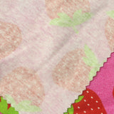 Bold Floral Washed 100% Cotton Rib Knit Fabric, 200 gsm — Pink — photo 1