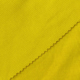 Polyester Cotton Stretch Rib Knit Fabric, 432 gsm, 135 cm — Yellow — photo 1