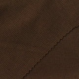 Polyester Cotton Stretch Rib Knit Fabric, 308 gsm, 135 cm — Brown — photo 1