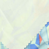 Blue Abstract Milk Silk Knit, Polyester, 290 gsm — photo 1