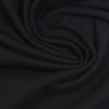 100% Cotton Piqué Knit Fabric, 200 gsm, 175 cm — Black — photo 1