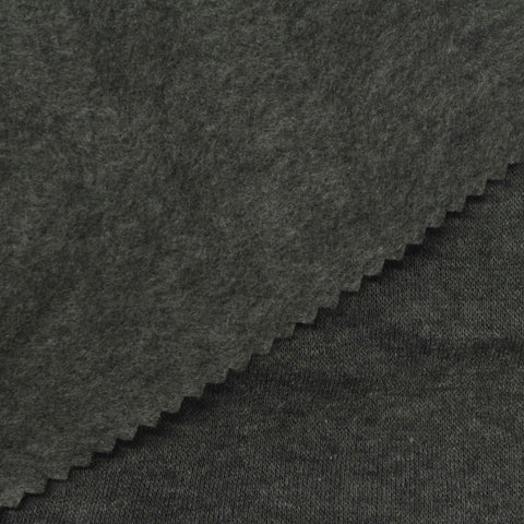 Dark Grey Marl Jersey Knit, Polyester, 200 gsm, 183 cm