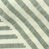 Dark Green Stripe Woven, Cotton-Linen — photo 1