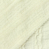 Cream Vertical-Stripe Crepe, Polyester — photo 1