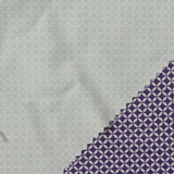 White Geometric Jersey Knit, Polyester — photo 1
