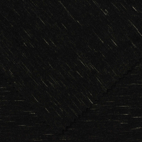 Black Marl Ponte Knit, Viscose-Nylon, 360 gsm