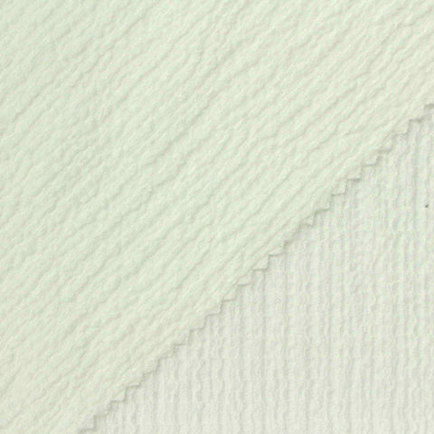Polyester Stretch Crepe Fabric, 160 gsm, 130 cm — White
