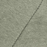 Heather Polyester Cotton Stretch Rib Knit Fabric, 323 gsm, 134 cm — Green — photo 1