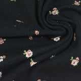 Pink Floral Rib Knit, Cotton — photo 1