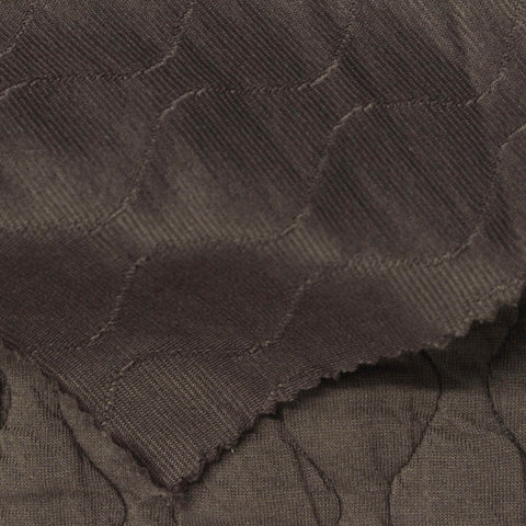 Brown Diamond Rib Knit, Poly-Cotton