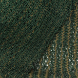Dark Green Vertical-Stripe Warp Knit, Poly-Cotton — photo 1