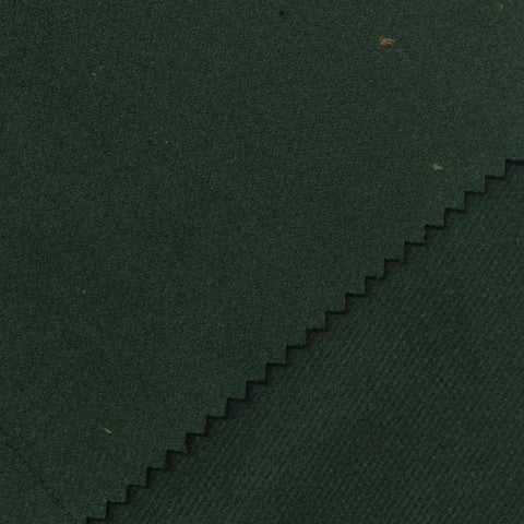 Brushed Polyester Viscose Stretch Twill Fabric, 370 gsm, 145 cm — Green