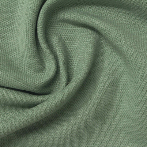 Cotton Polyester Piqué Knit Fabric, 280 gsm, 173 cm — Green