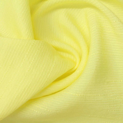 Polyester Viscose Crepe Fabric, 90 gsm, 155 cm — Yellow