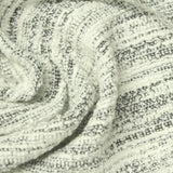 White Horizontal-Stripe Bouclé, Poly-Cotton, 220 gsm — photo 1