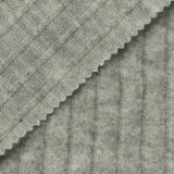 Polyester Stretch Rib Knit Fabric, 225 gsm, 158 cm — Grey — photo 1