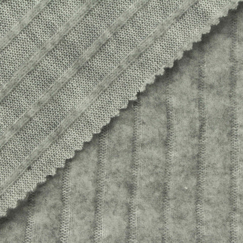 Grey Heather Rib Knit, Polyester