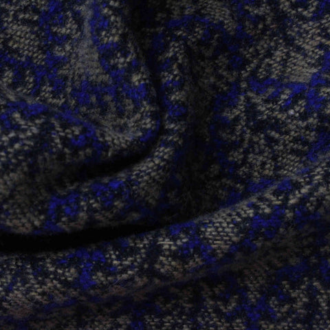 Blue Houndstooth Knit, Poly-Acrylic