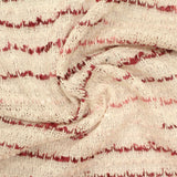 Burgundy Horizontal-Stripe Chunky Knit, Poly-Viscose — photo 1